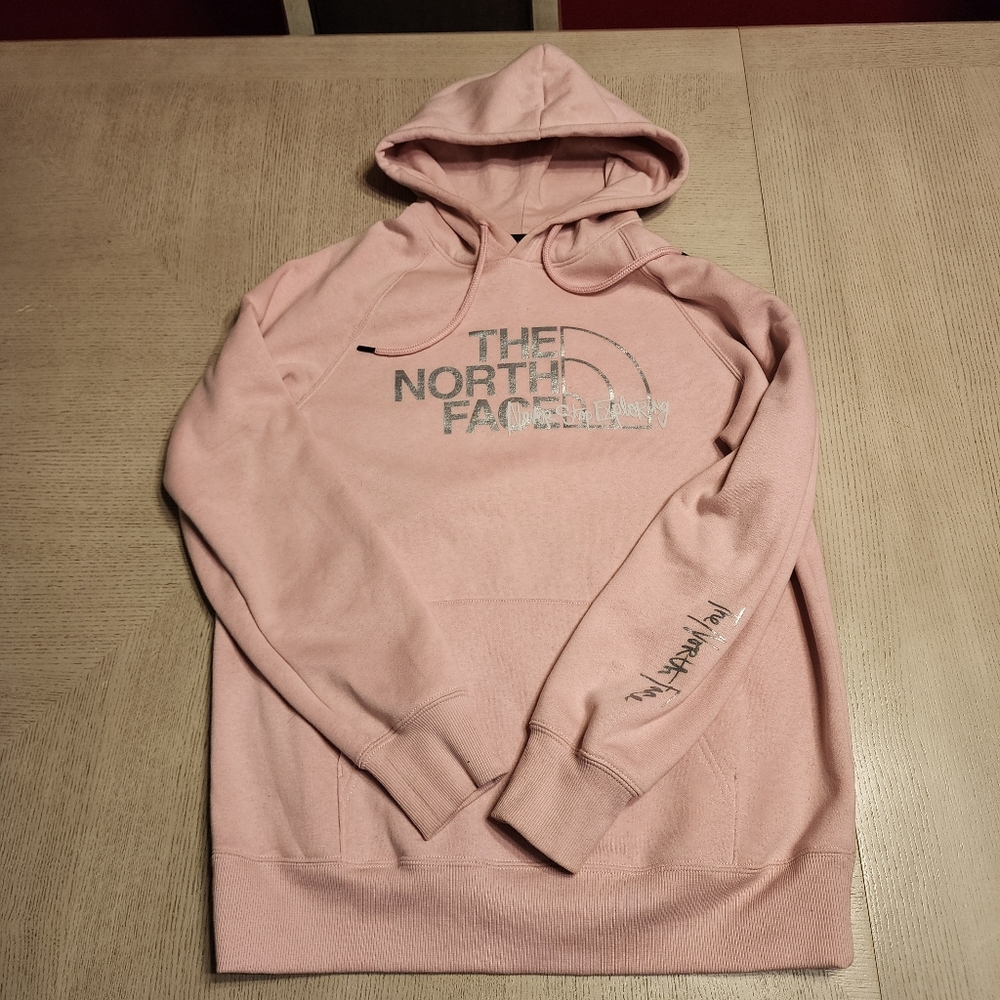 The North Face Graphic Injection Hoodie, Pink, Medium/ Silver